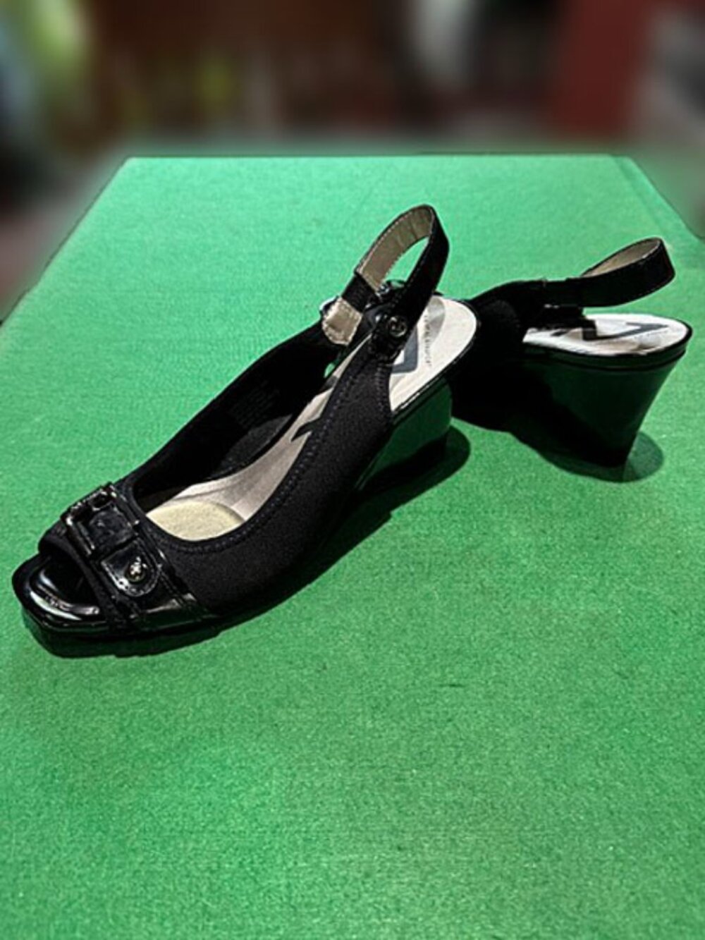 Black High heeled Wedge Anne Klein Sport size 9 shoes
